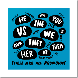 These are all pronouns Posters and Art